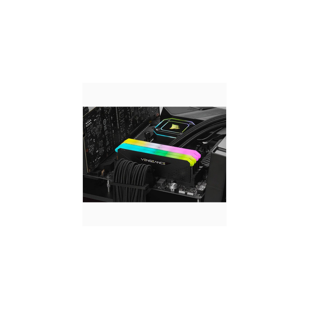 Produktbild för CORSAIR Vengeance RGB RS - DDR4 - sats - 32 GB: 2 x 16 GB - DIMM 288-pin - 3200 MHz / PC4-25600 - ej buffrad