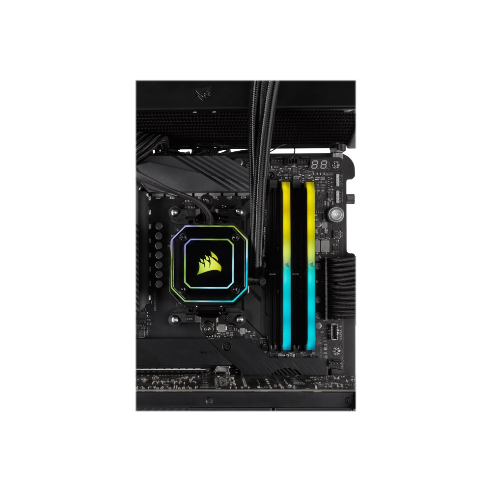 Produktbild för CORSAIR Vengeance RGB RS - DDR4 - sats - 32 GB: 2 x 16 GB - DIMM 288-pin - 3200 MHz / PC4-25600 - ej buffrad