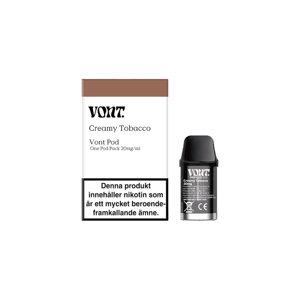 Produktbild för Vont 1-Pod Pack - Creamy Tobacco 20mg