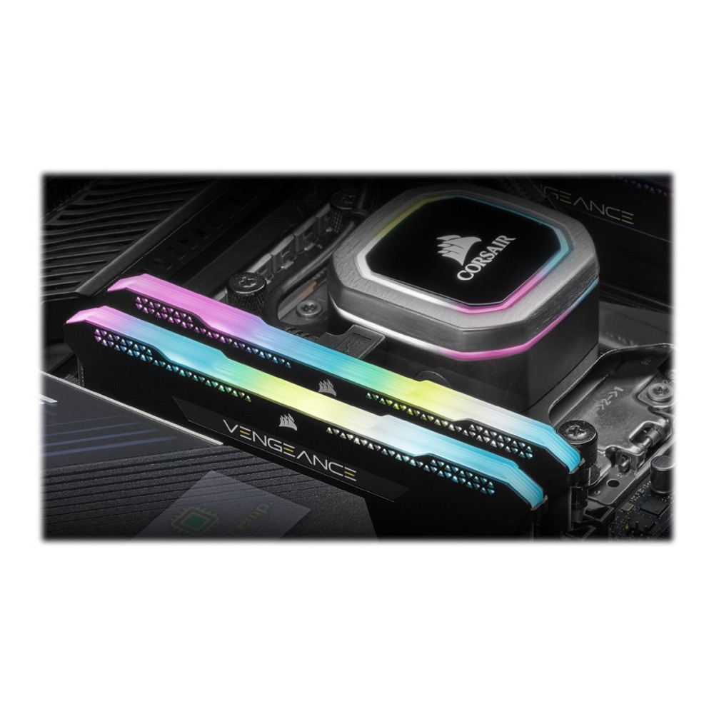 Produktbild för CORSAIR Vengeance RGB PRO SL - DDR4 - sats - 32 GB: 2 x 16 GB - DIMM 288-pin / PC4-25600 - ej buffrad