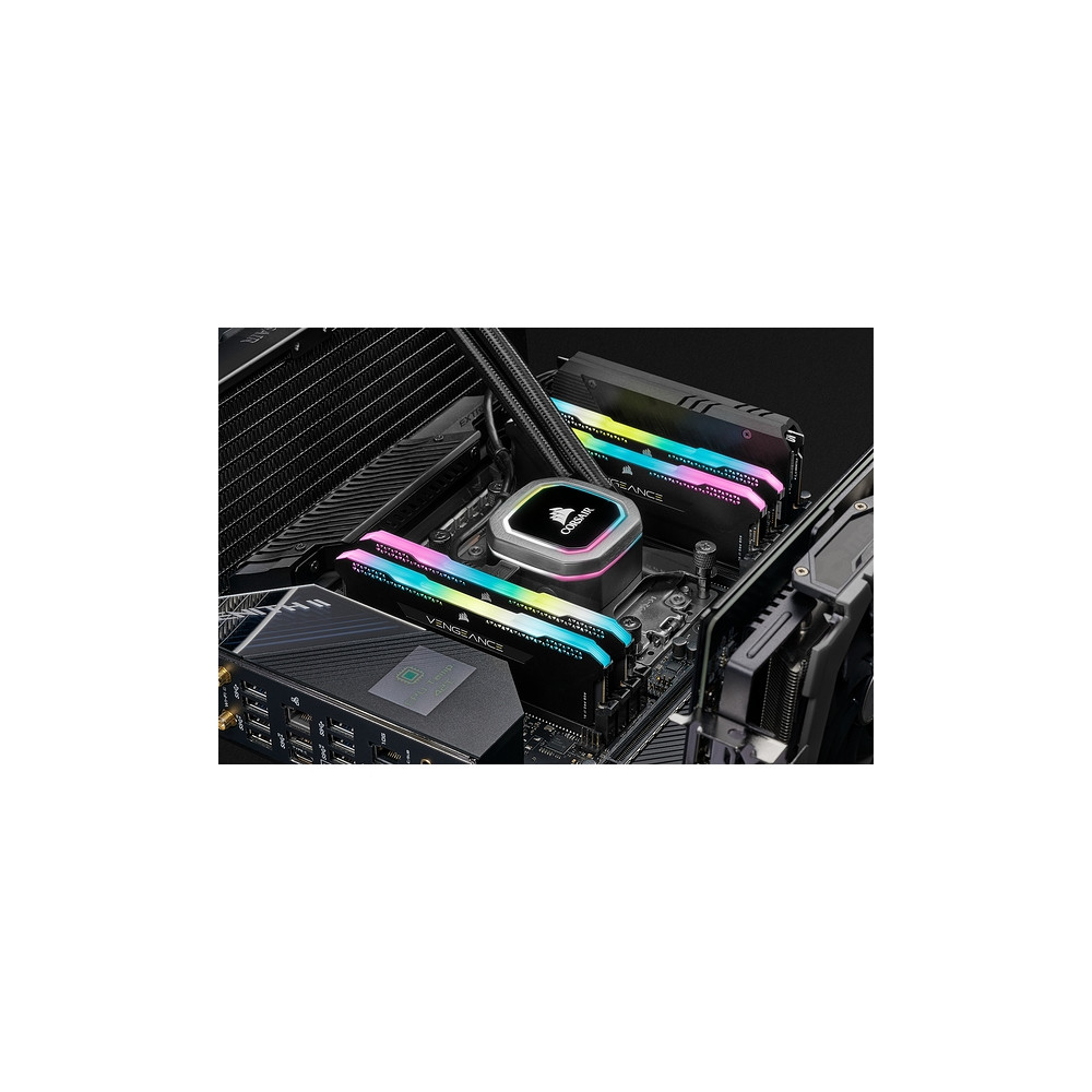 Produktbild för CORSAIR Vengeance RGB PRO SL - DDR4 - sats - 32 GB: 2 x 16 GB - DIMM 288-pin / PC4-25600 - ej buffrad