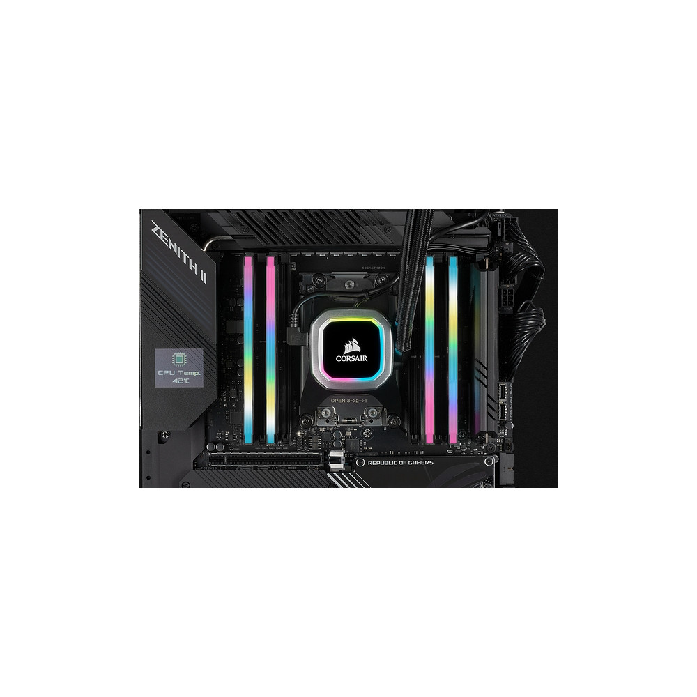 Produktbild för CORSAIR Vengeance RGB PRO SL - DDR4 - sats - 32 GB: 2 x 16 GB - DIMM 288-pin / PC4-25600 - ej buffrad