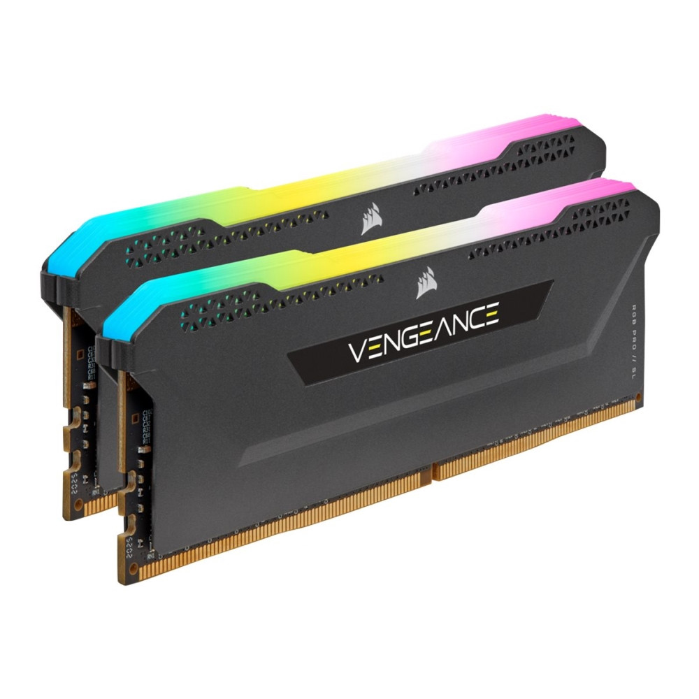 Produktbild för CORSAIR Vengeance RGB PRO SL - DDR4 - sats - 32 GB: 2 x 16 GB - DIMM 288-pin / PC4-25600 - ej buffrad