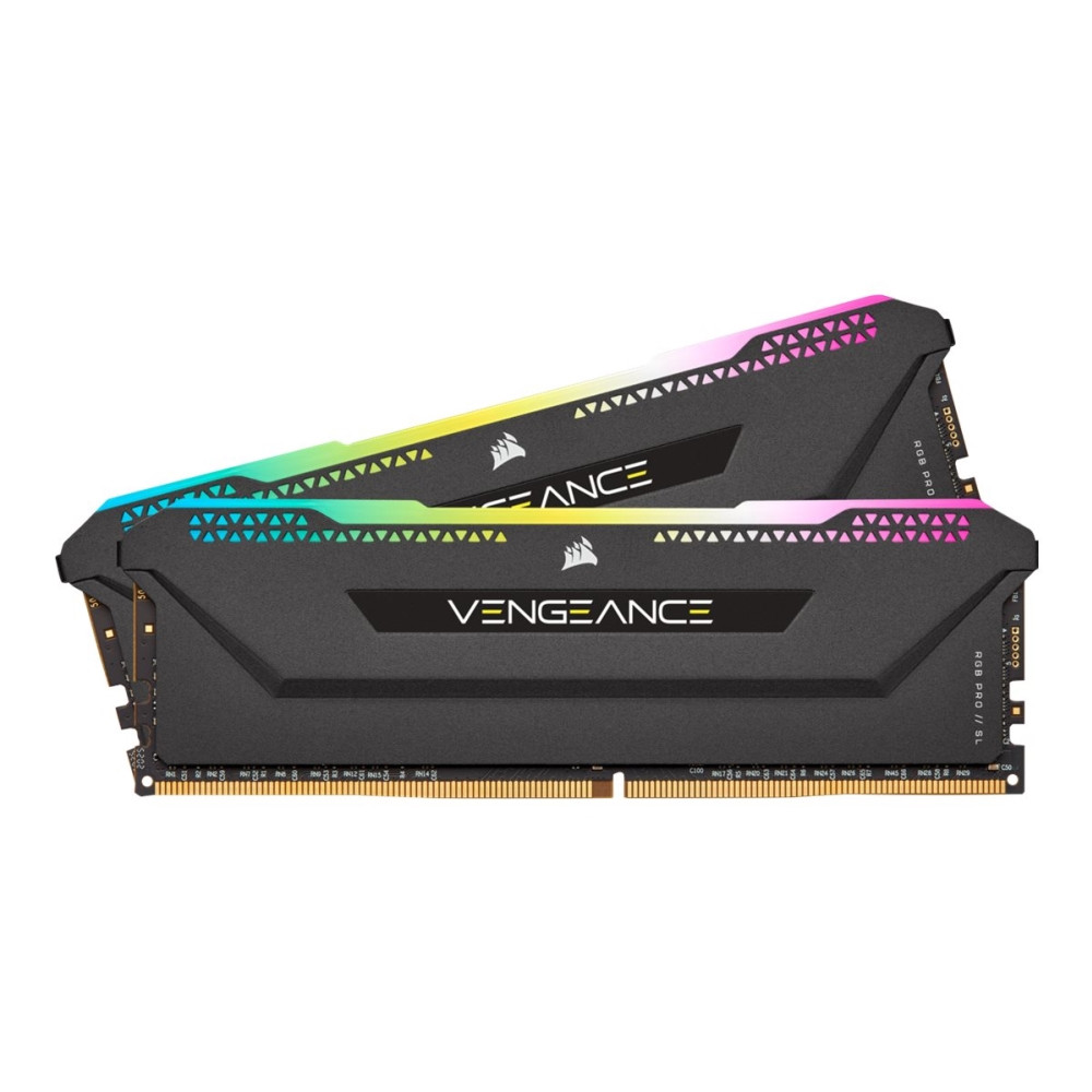Produktbild för CORSAIR Vengeance RGB PRO SL - DDR4 - sats - 32 GB: 2 x 16 GB - DIMM 288-pin / PC4-25600 - ej buffrad