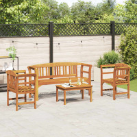Produktbild för Trädgårdsros loungeset 4 pcs Massivt Akaciaträ