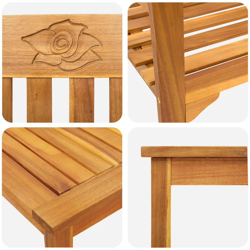 Produktbild för Trädgårdsros loungeset 4 pcs Massivt Akaciaträ