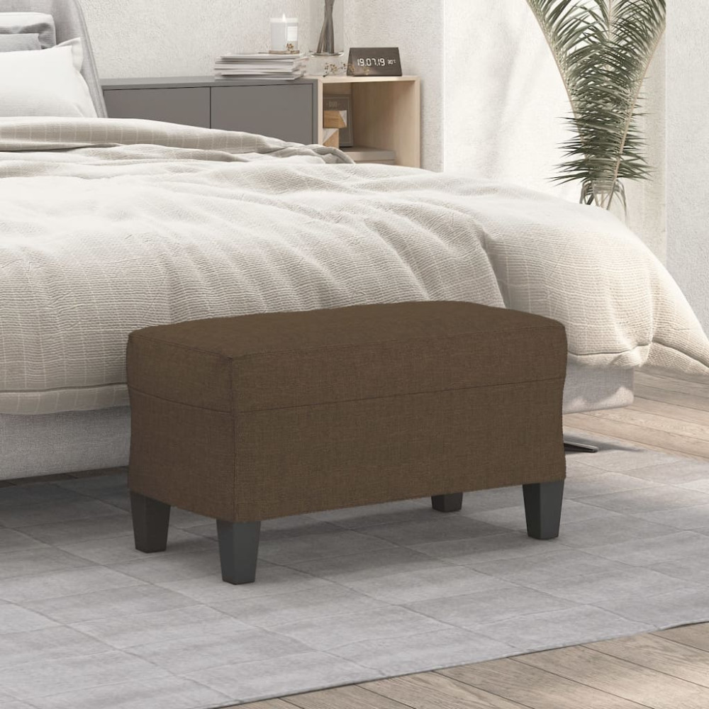 Produktbild för Bänk brun 70x35x41 cm tyg