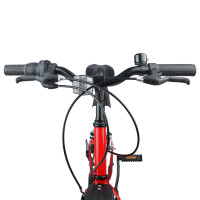 Produktbild för Barncykel 24 Tum 6-Speed för 8-12 år gamla Röd