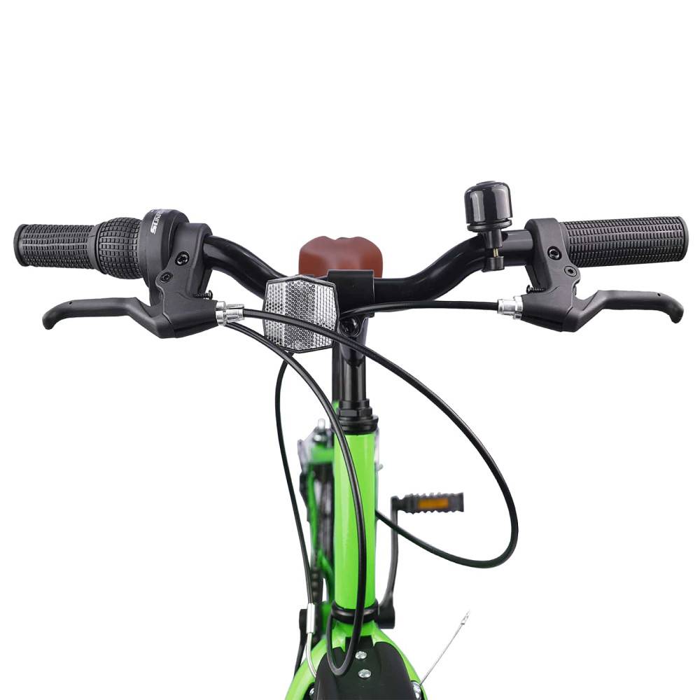 Produktbild för Barncykel 24 Tum 6-Speed för 8-12 år gamla Grön