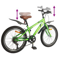 Produktbild för Barncykel 24 Tum 6-Speed för 8-12 år gamla Grön