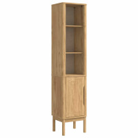 Produktbild för Badrumshögt skåp FLORO Vaxbrun 35 x 30 x 160 cm Massiv furu