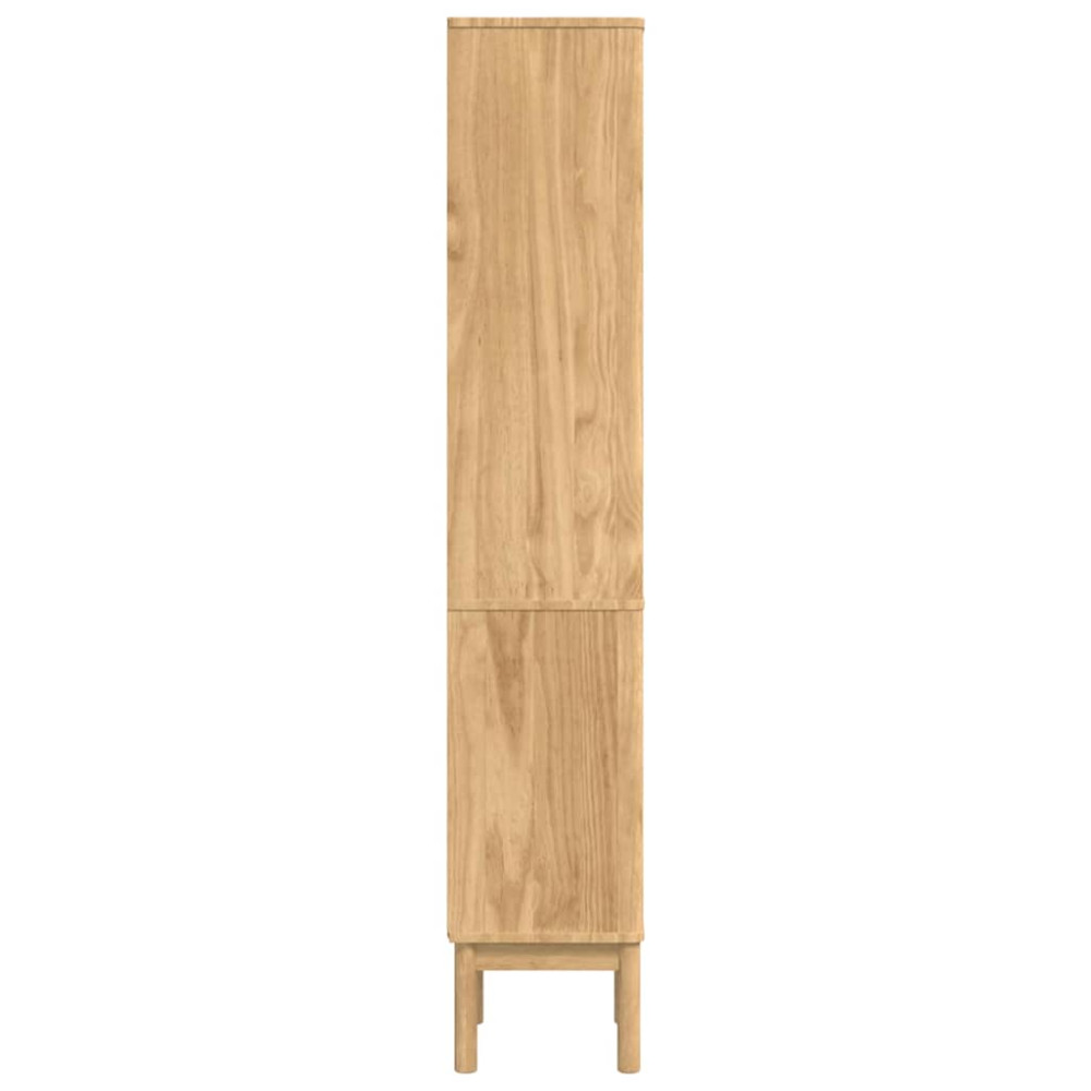 Produktbild för Badrumshögt skåp FLORO Vaxbrun 35 x 30 x 160 cm Massiv furu