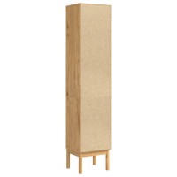 Produktbild för Badrumshögt skåp FLORO Vaxbrun 35 x 30 x 160 cm Massiv furu