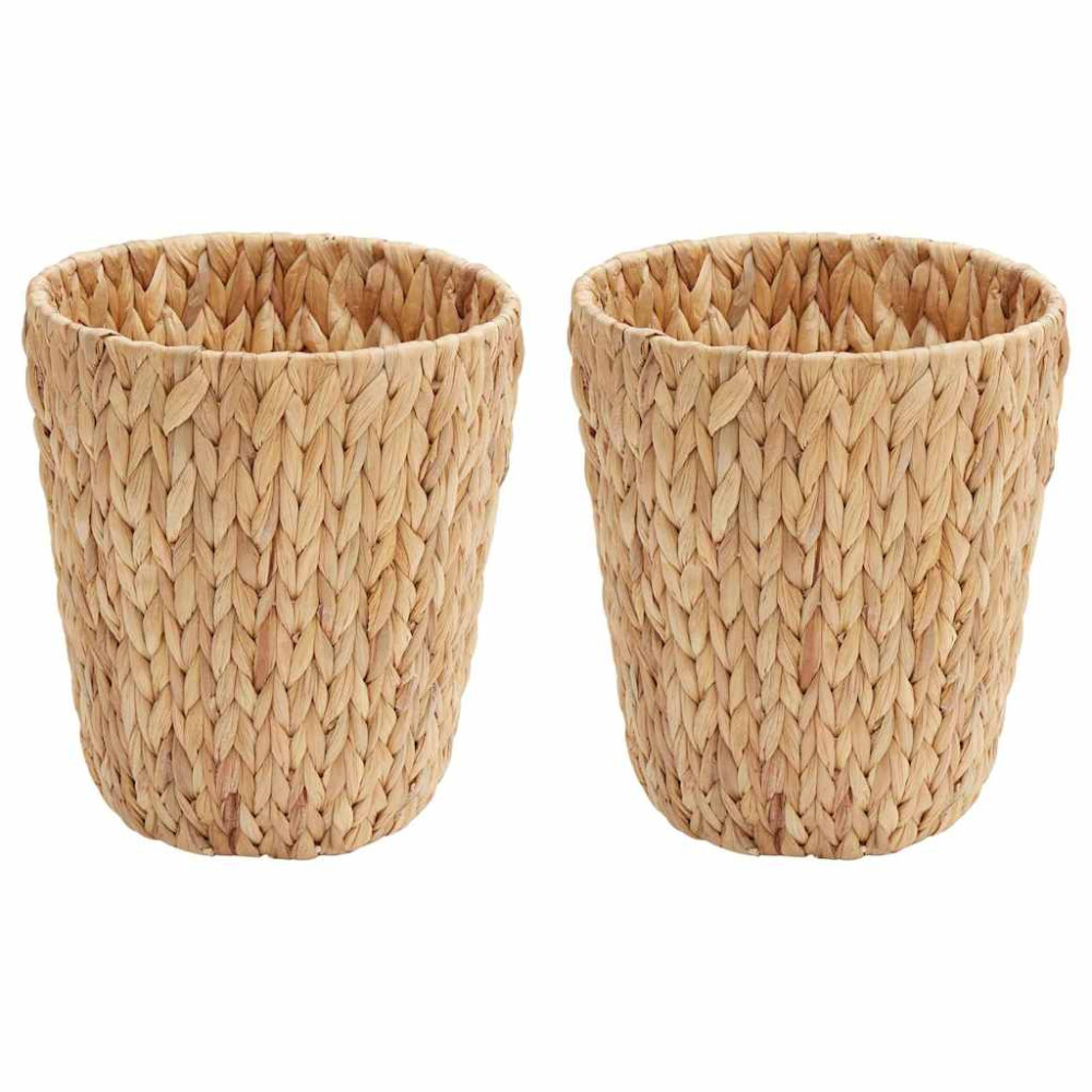 Produktbild för Papperskorgar för avfall 2 pcs Naturfärg 26 x 26 x 29 cm