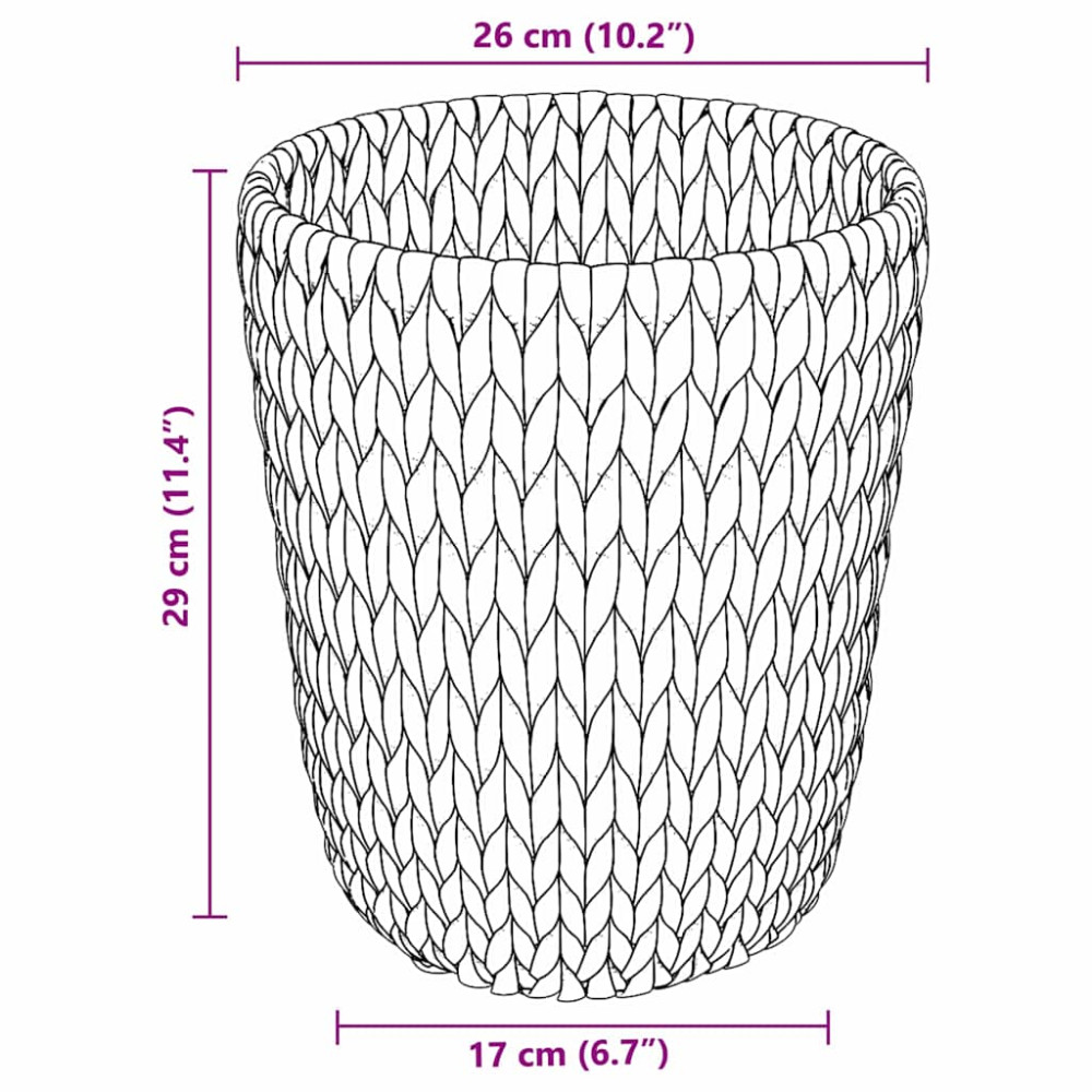 Produktbild för Papperskorgar för avfall 2 pcs Naturfärg 26 x 26 x 29 cm