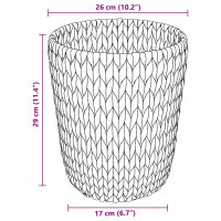 Produktbild för Papperskorgar för avfall 2 pcs Naturfärg 26 x 26 x 29 cm