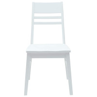 Produktbild för Matstolar 2 pcs Vit 43 x 54 x 89 cm Massiv Gummiträ