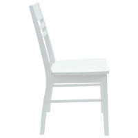 Produktbild för Matstolar 2 pcs Vit 43 x 54 x 89 cm Massiv Gummiträ