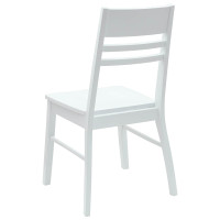 Produktbild för Matstolar 2 pcs Vit 43 x 54 x 89 cm Massiv Gummiträ
