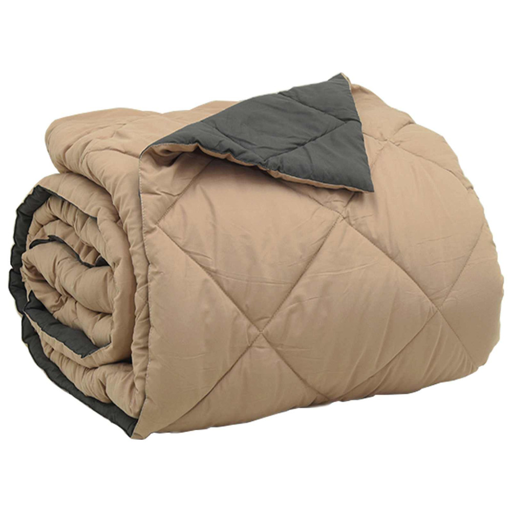 Produktbild för Full Års-Duvet Antracit och Taupe 220 x 240 cm Mikrofiber
