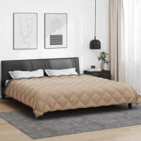 Produktbild för Vinter Täcke Antracit och Taupe 220 x 260 cm Mikrofiber