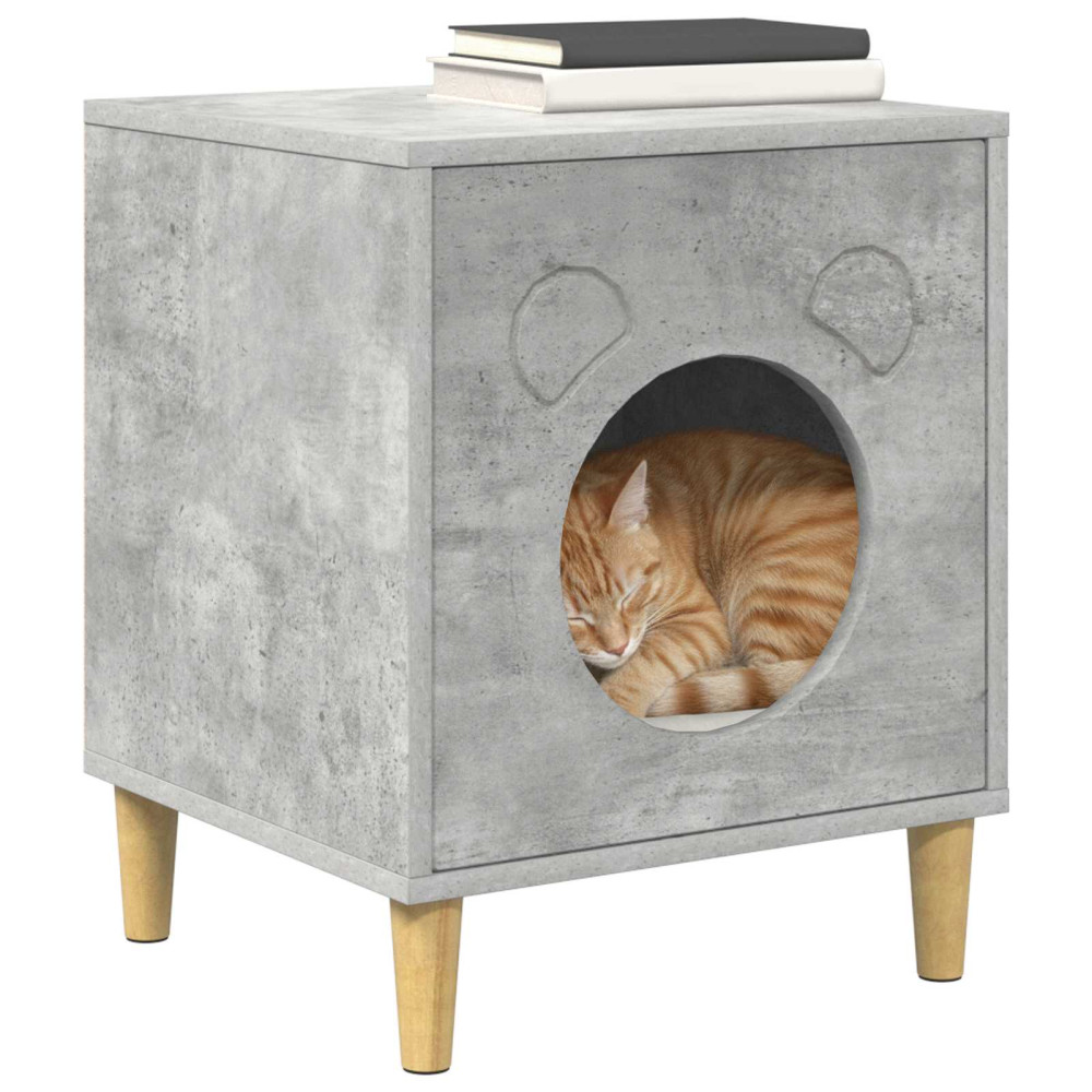 Produktbild för Katt hus Betong 42,5 x 40 x 53 cm Konstruerat trä