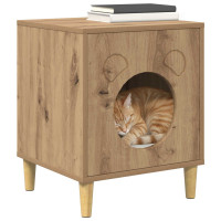 Produktbild för Katt hus Artisan Ek 42,5 x 40 x 53 cm Konstruerat trä