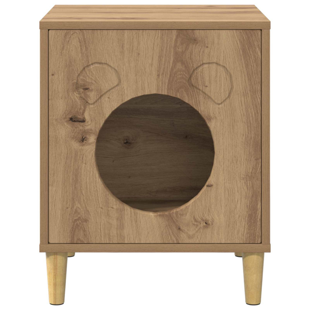 Produktbild för Katt hus Artisan Ek 42,5 x 40 x 53 cm Konstruerat trä