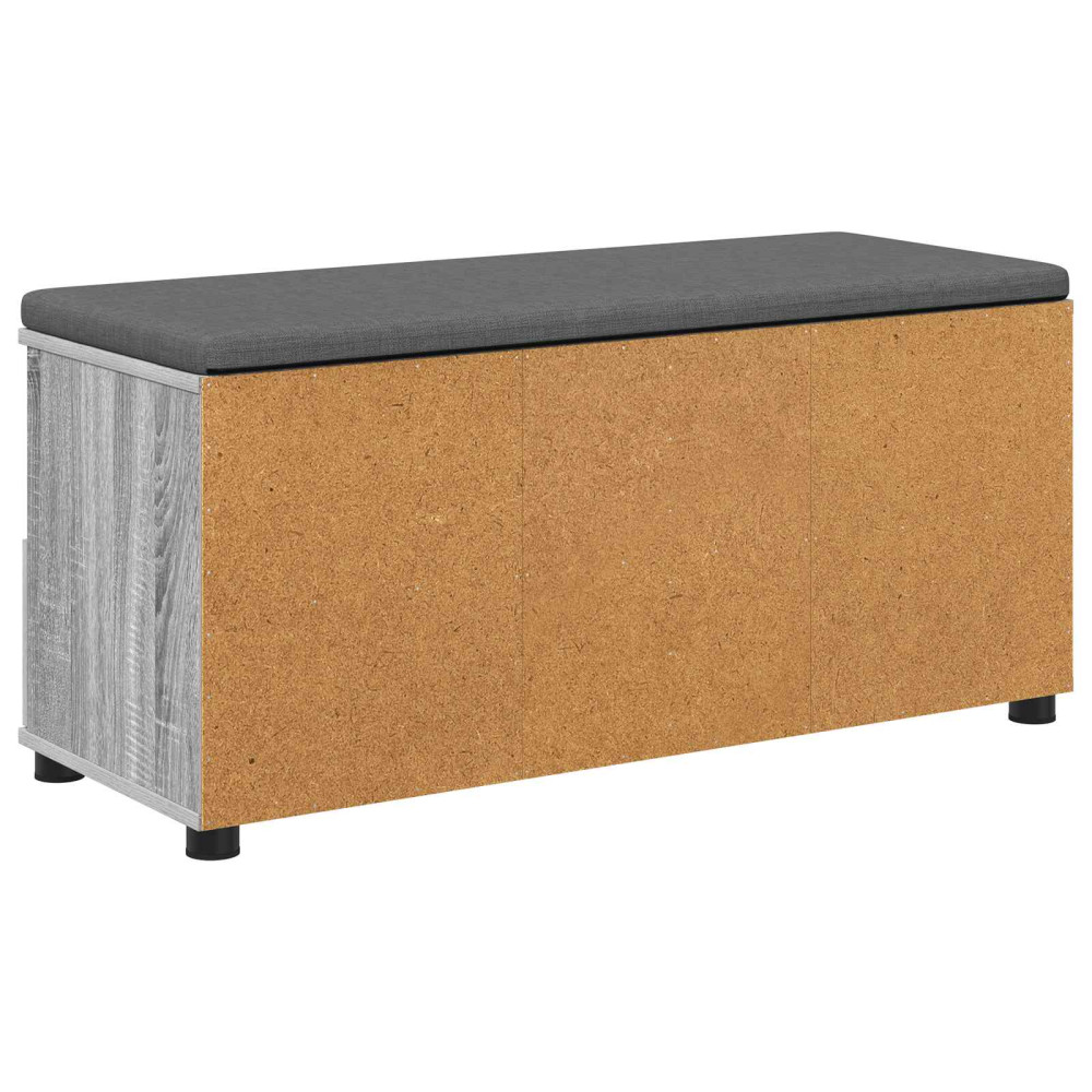 Produktbild för Hallbänk Grå Sonoma 100 x 38 x 46 cm Konstruerat Trä och Tyg