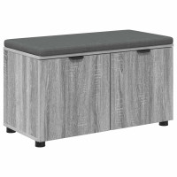 Produktbild för Hallbänk Grå Sonoma 80 x 38 x 46 cm Konstruerat Trä och Tyg