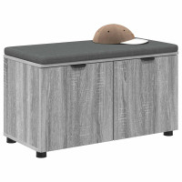 Produktbild för Hallbänk Grå Sonoma 80 x 38 x 46 cm Konstruerat Trä och Tyg