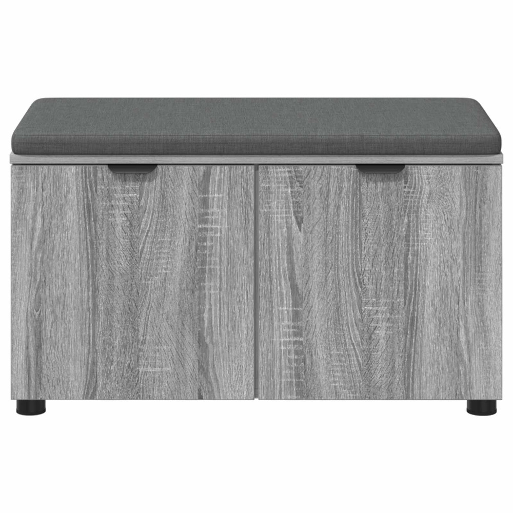 Produktbild för Hallbänk Grå Sonoma 80 x 38 x 46 cm Konstruerat Trä och Tyg