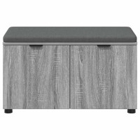 Produktbild för Hallbänk Grå Sonoma 80 x 38 x 46 cm Konstruerat Trä och Tyg