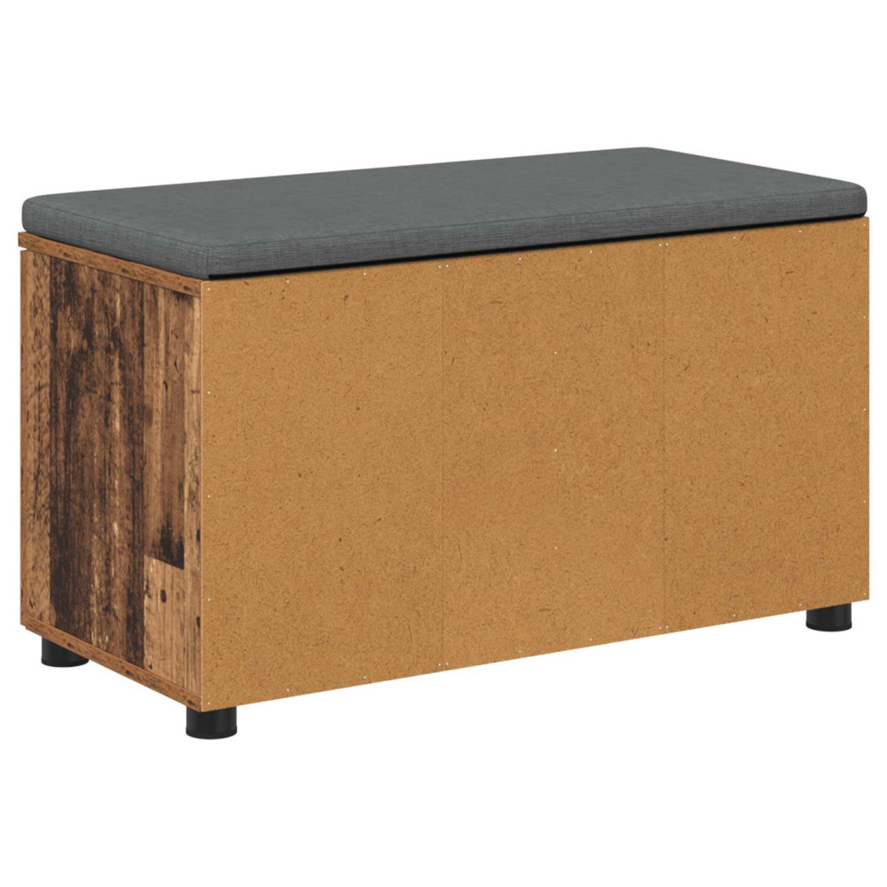 Produktbild för Hallbänk Gammalt trä 80 x 38 x 46 cm Konstruerat Trä och Tyg