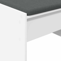 Produktbild för Hallbänk med kudde Vit 63 x 38 x 40 cm