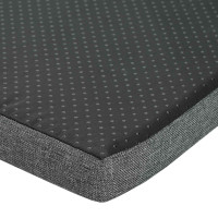 Produktbild för Hallbänk med kudde Svart Ek 63 x 38 x 40 cm