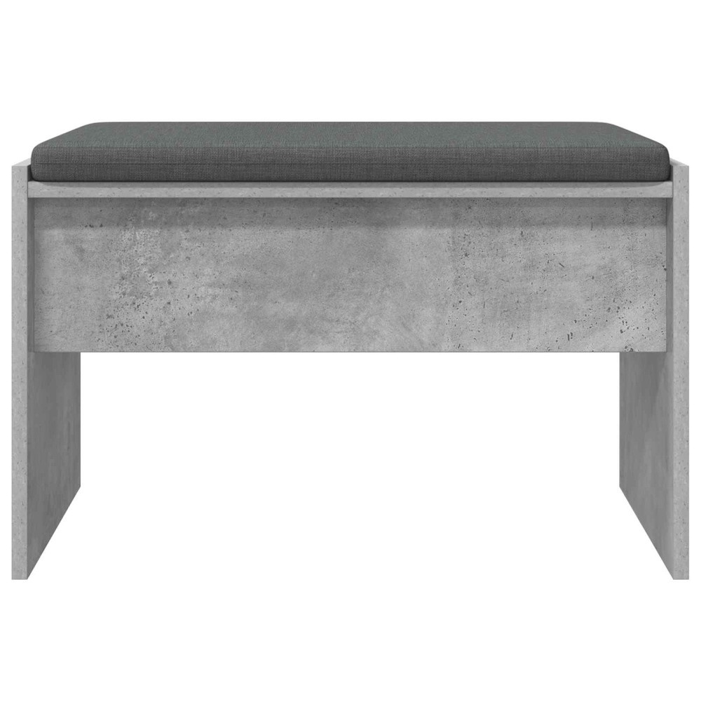 Produktbild för Hallbänk med kudde Betonggrå 63 x 38 x 40 cm