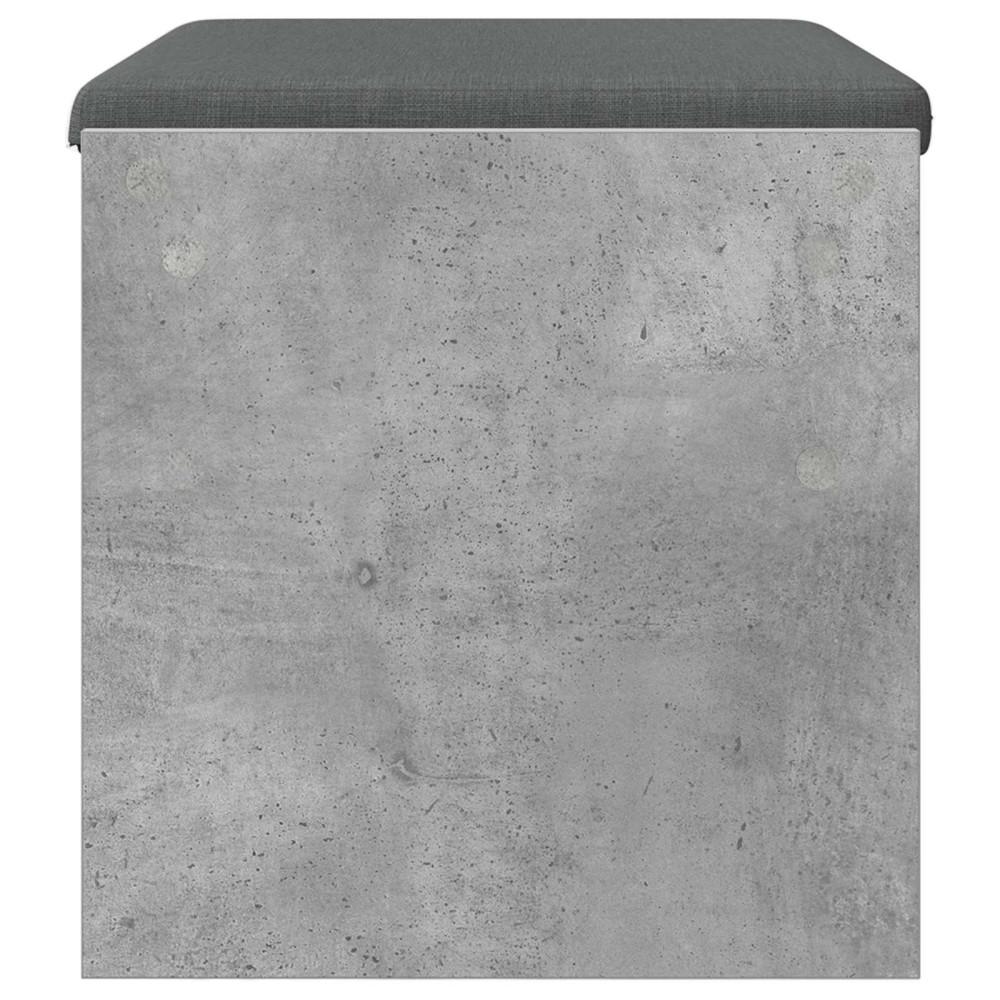 Produktbild för Hallbänk med kudde Betonggrå 63 x 38 x 40 cm