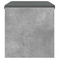 Produktbild för Hallbänk med kudde Betonggrå 63 x 38 x 40 cm
