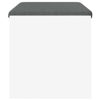 Produktbild för Hallbänk med kudde Vit 80 x 38 x 46 cm