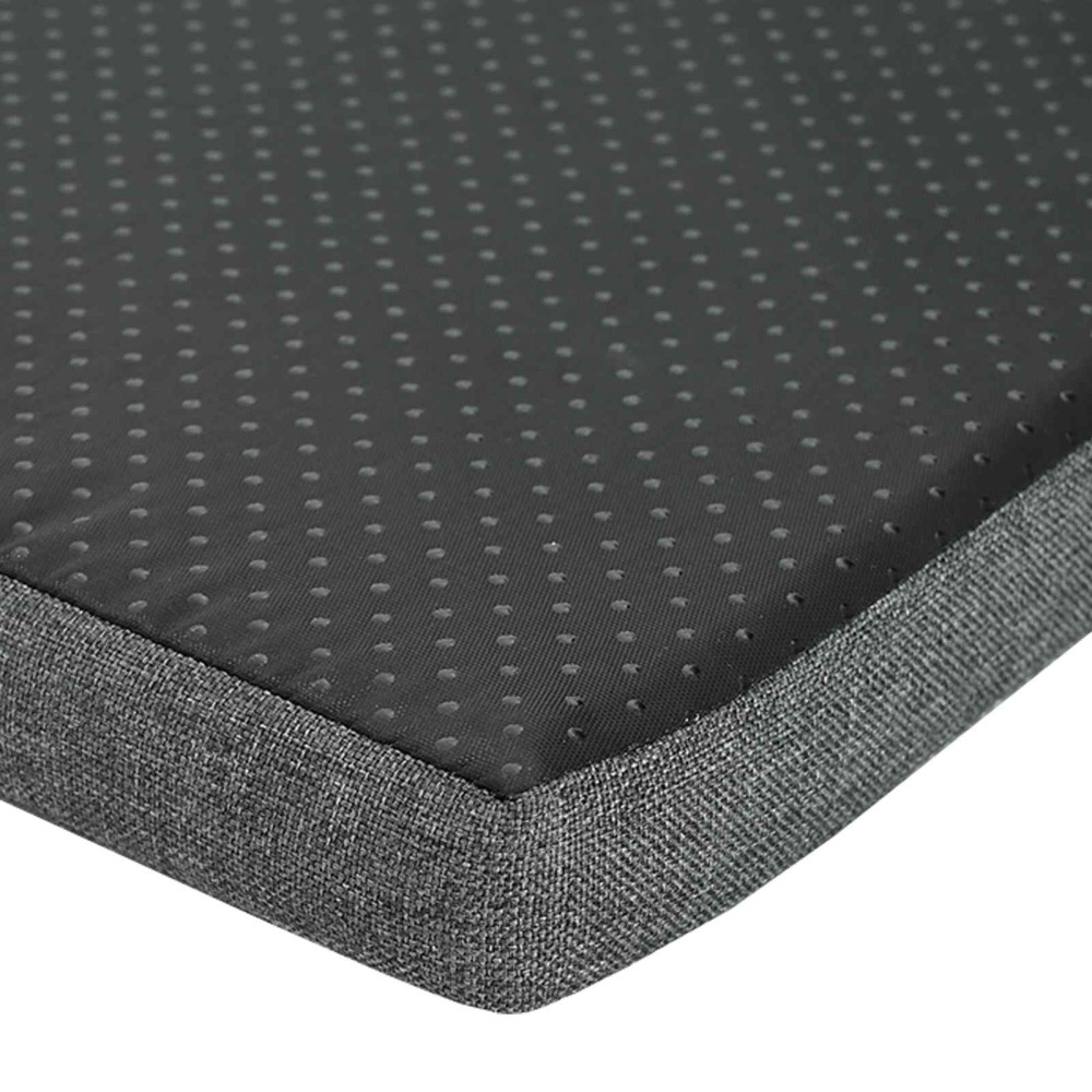 Produktbild för Hallbänk med kudde Rökt ek 83 x 38 x 40 cm