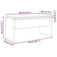Produktbild för Hallbänk Artisan Ek 83 x 38 x 40 cm