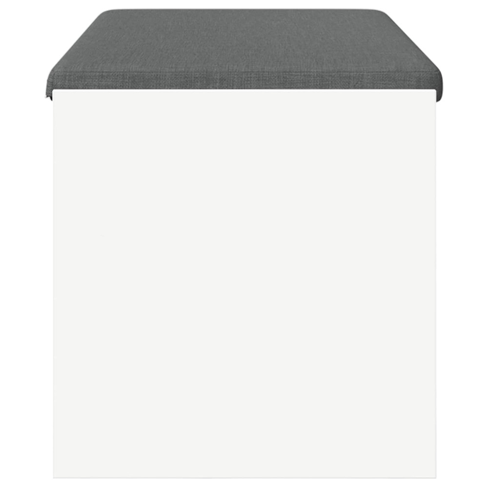 Produktbild för Hallbänk med kudde Vit 103 x 38 x 40 cm