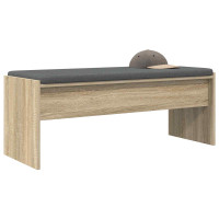 Produktbild för Hallbänk med kudde Sonoma-ek 103 x 38 x 40 cm