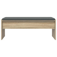 Produktbild för Hallbänk med kudde Sonoma-ek 103 x 38 x 40 cm