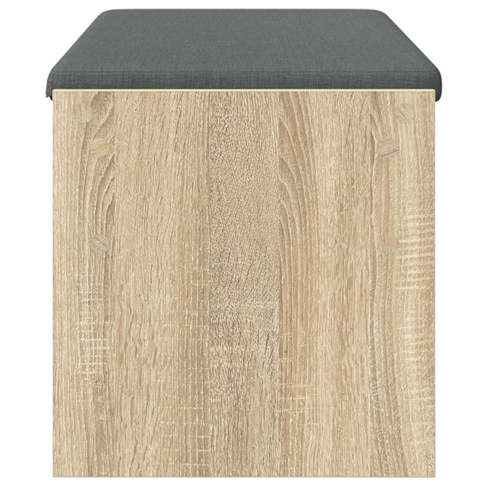 Produktbild för Hallbänk med kudde Sonoma-ek 103 x 38 x 40 cm