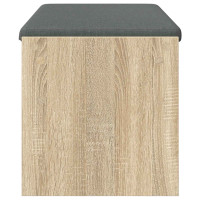 Produktbild för Hallbänk med kudde Sonoma-ek 103 x 38 x 40 cm