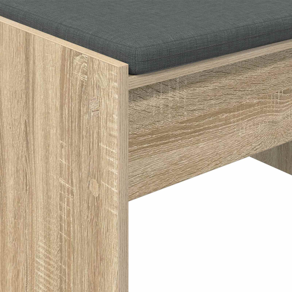 Produktbild för Hallbänk med kudde Sonoma-ek 103 x 38 x 40 cm