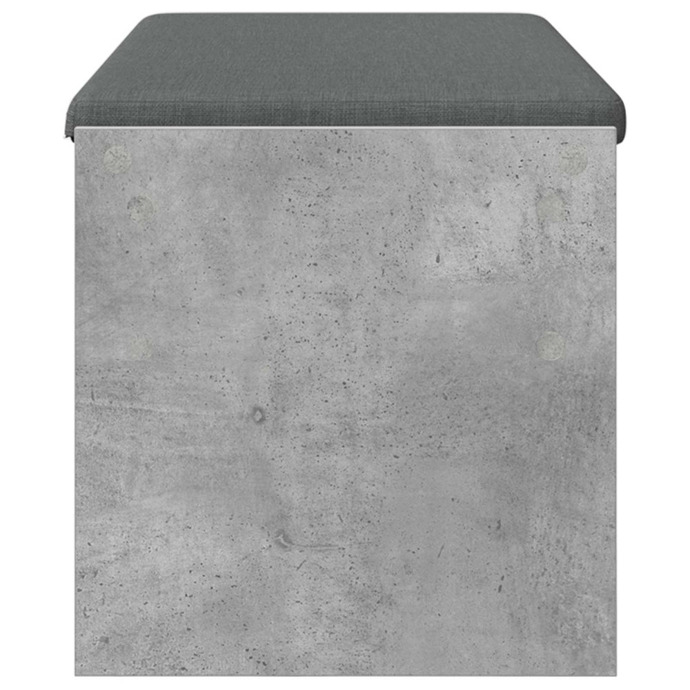 Produktbild för Hallbänk med kudde Betonggrå 103 x 38 x 40 cm