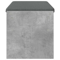 Produktbild för Hallbänk med kudde Betonggrå 103 x 38 x 40 cm